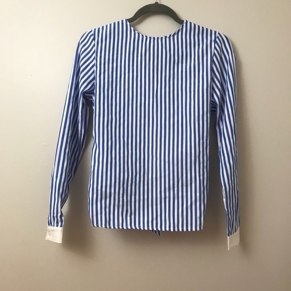“Maria” New open back bow tie striped shirt! - Picture 3 of 4